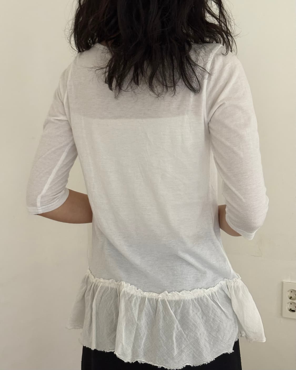 화이트 프릴 탑 상품이미지7