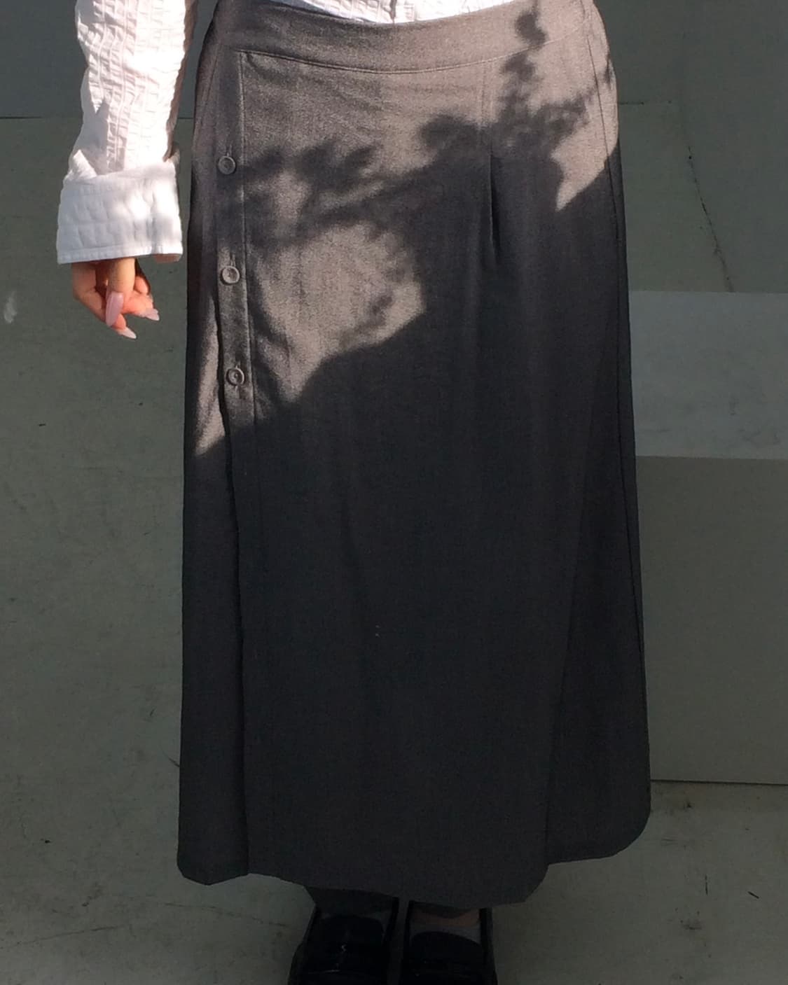 grey button skirtpants 상품이미지4