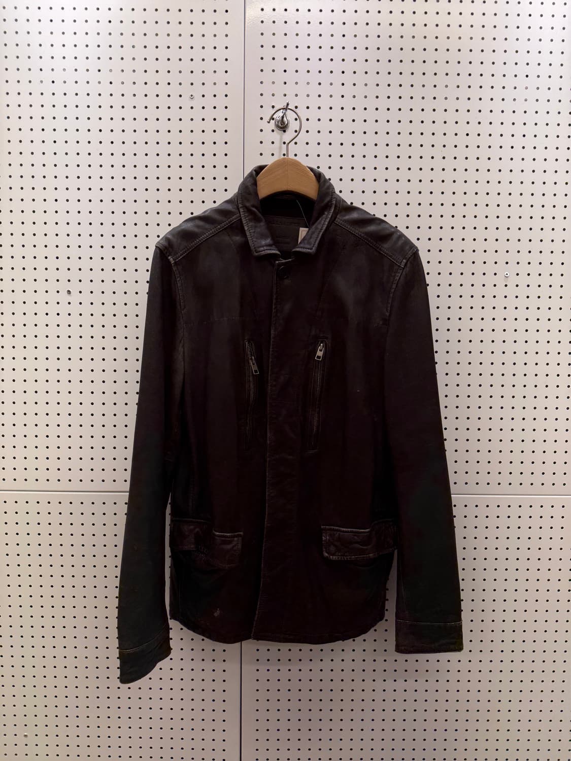 올세인츠 블랙 레더 라이더 자켓 U1104 상품이미지2