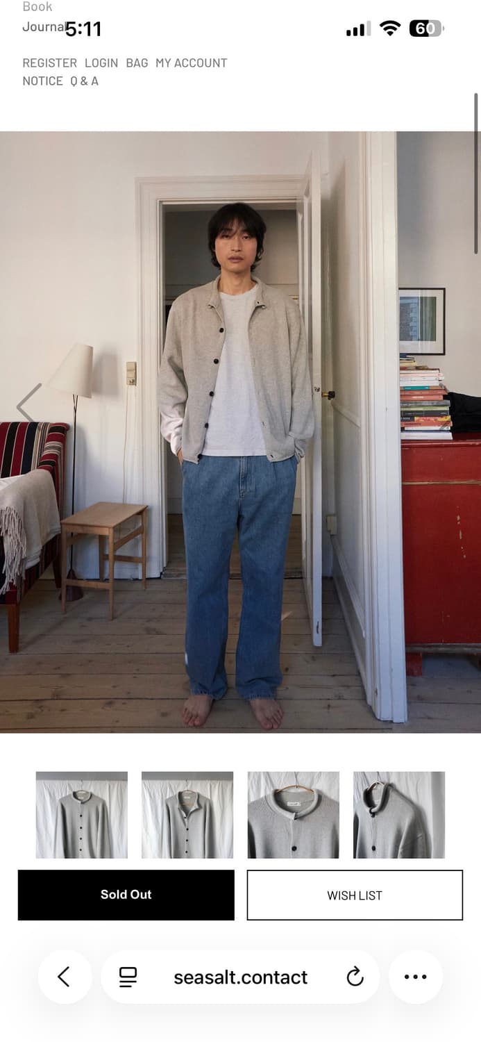 Seasalt Loop hem cardigan (melange) 3 상품이미지2