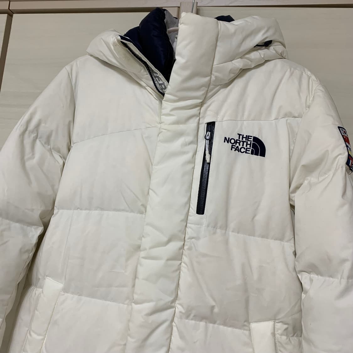 노스페이스 평창동계올림픽 화이트 롱패딩 오리털 M 95 상품이미지3