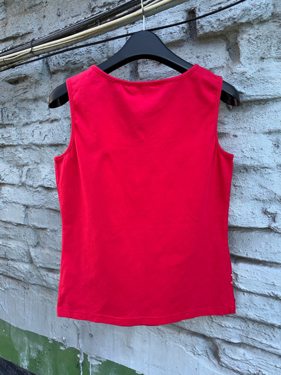 beads red sleeveless 비즈 레드 슬리브리스 나시 상품이미지4