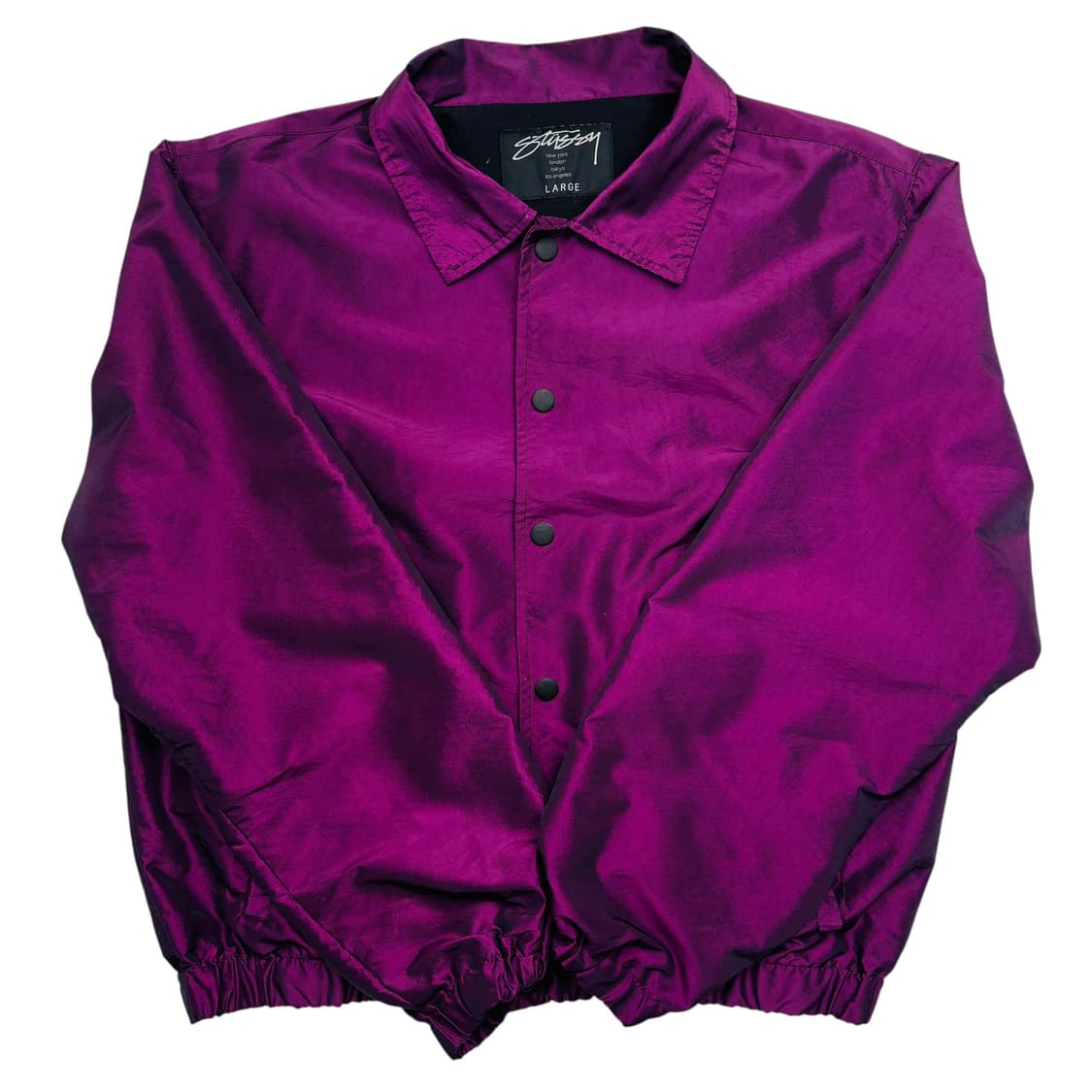 스투시 퍼플 나일론 코치자켓 L 상품이미지1