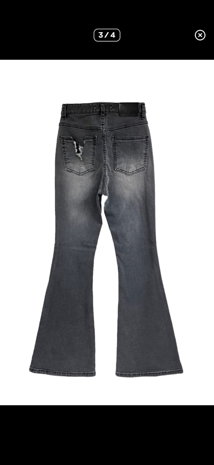 새상품) 애즈온 마지 팬츠 부츠컷 데님 그레이 m 상품이미지2