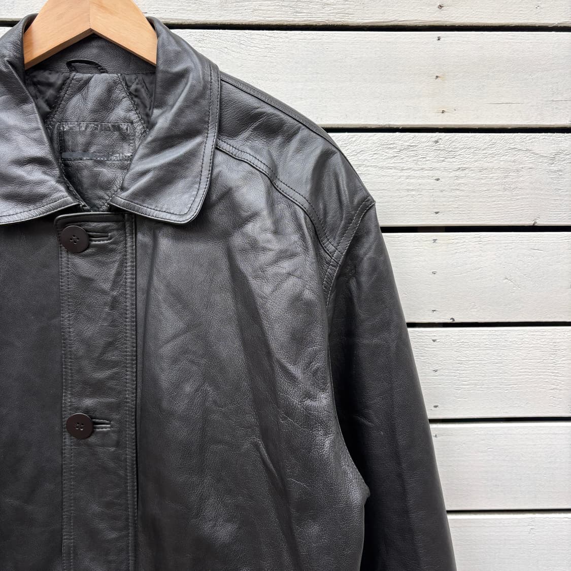 Vintage 빈티지 레더 가죽 카코트 자켓 상품이미지3