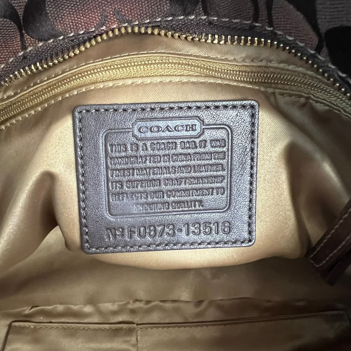 코치 브라운 패치워크 숄더백 상품이미지9
