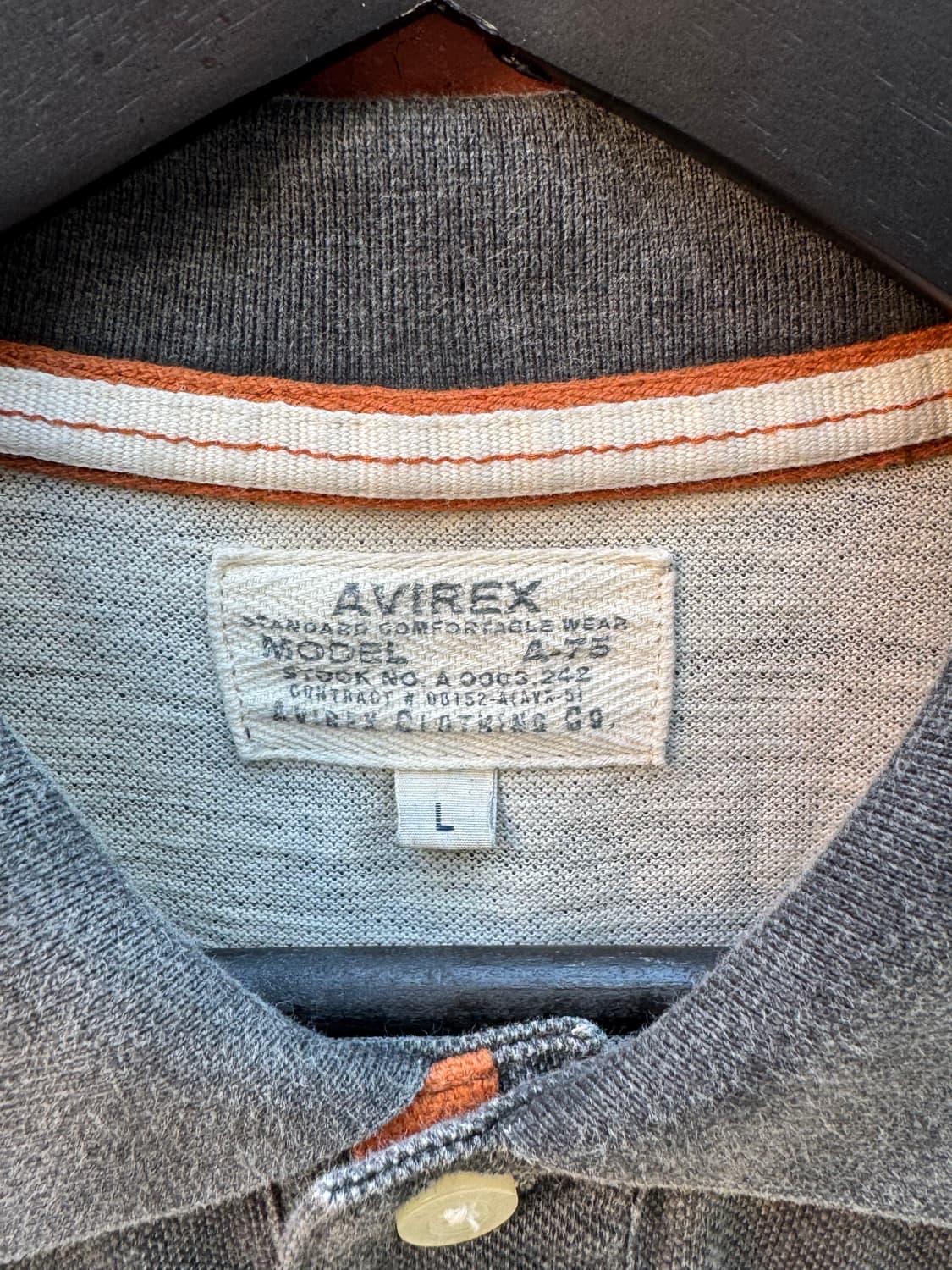 아비렉스 패치 성조기 워싱 PK 반팔티셔츠  상품이미지5