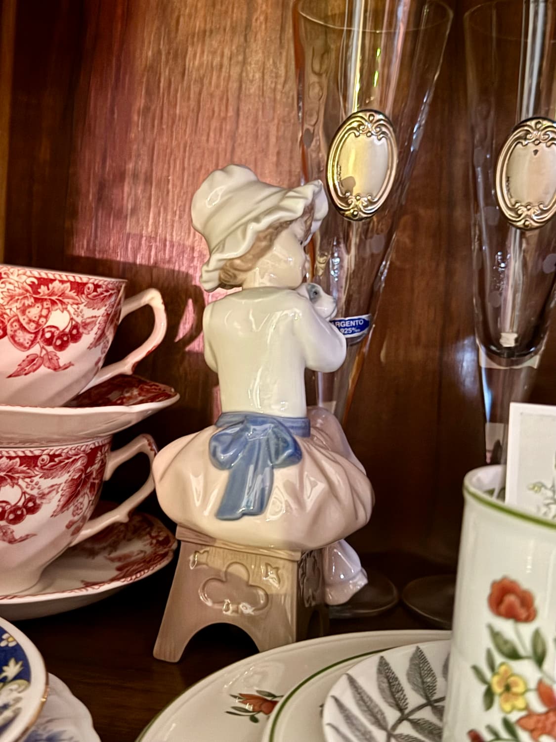 야드로 나오 강아지를 안은 소녀 도자기 피겨린 스페인 상품이미지4