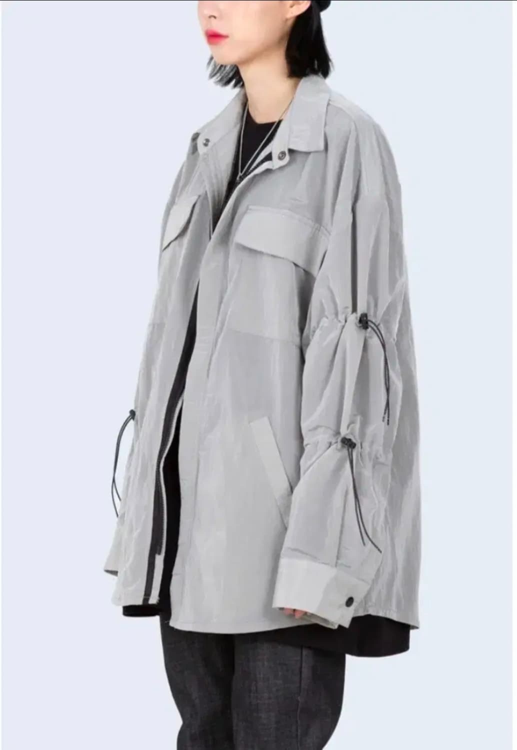 라우코하우스(Raucohouse) 소매 스트링 크링클 셔츠 자켓 상품이미지1