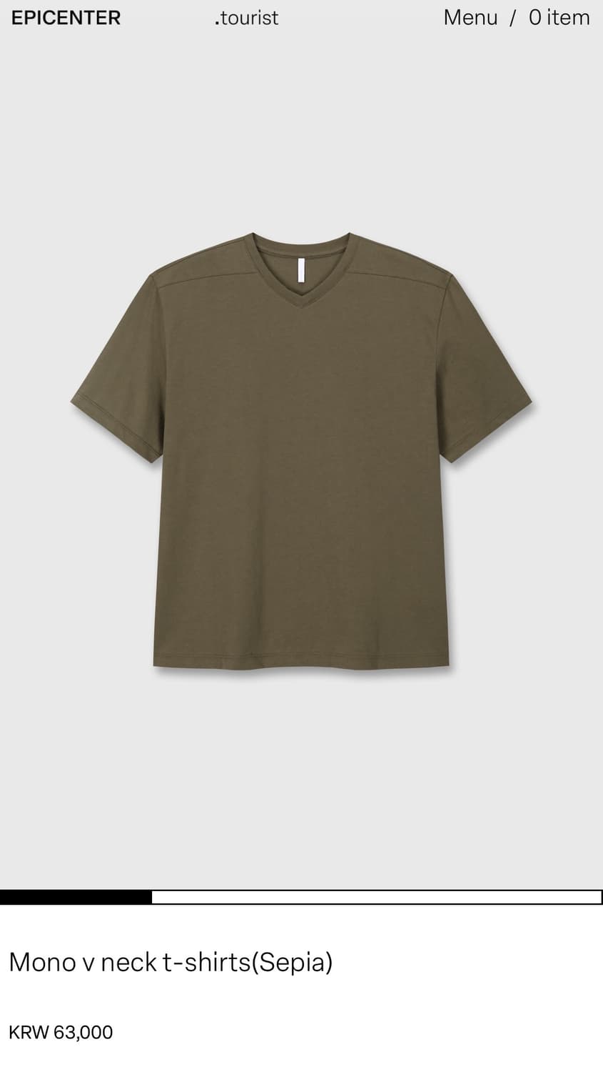 Mono v neck t-shirts(Sepia) 상품이미지1