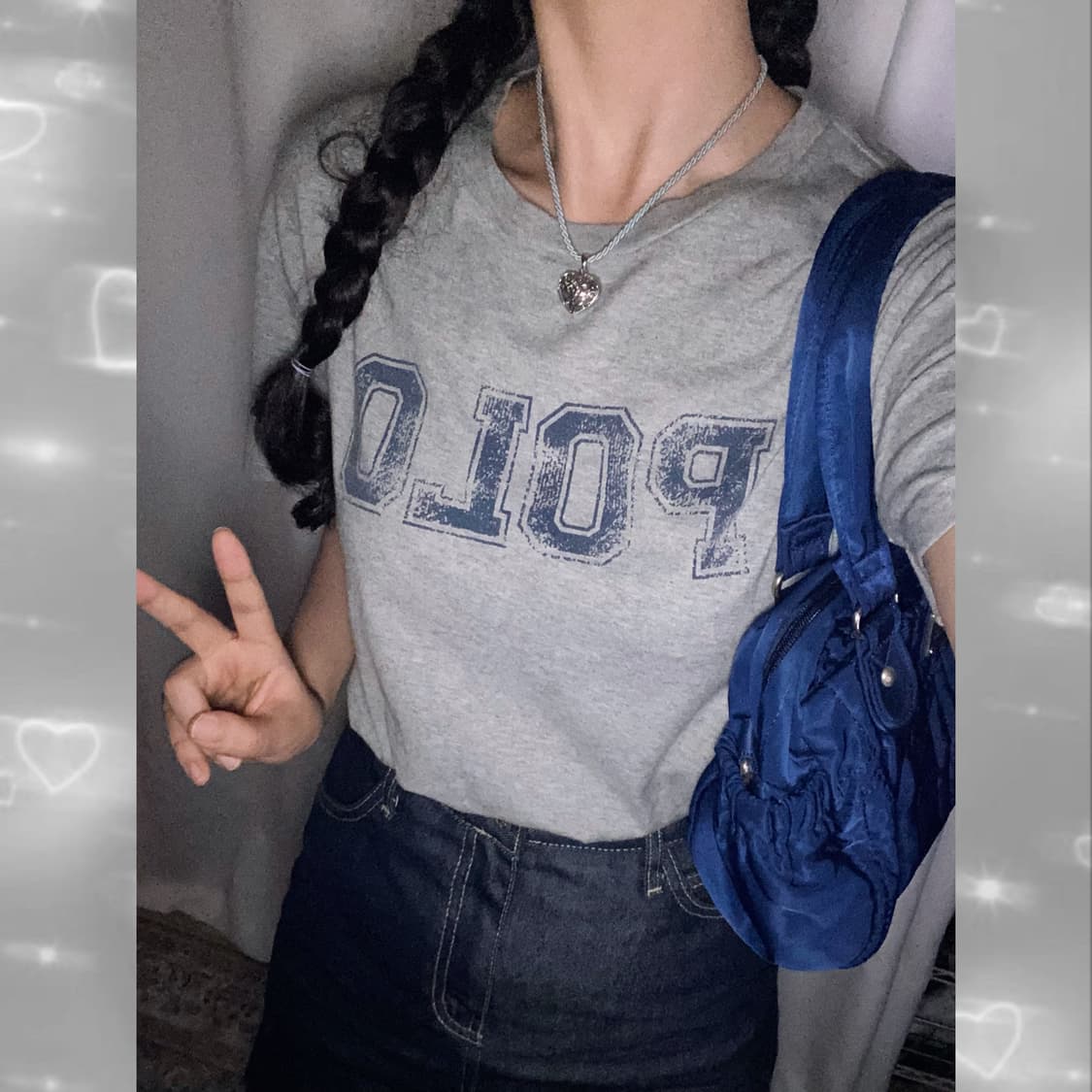 폴로 랄프로렌 그레이 오버핏 반팔 티셔츠 상품이미지4
