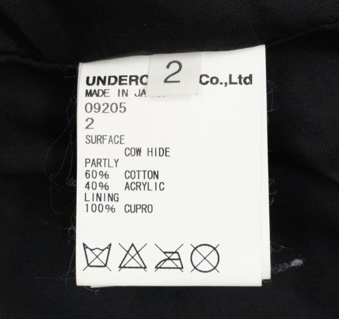 언더커버 1of1 디핸드 레더 봄버 블루종 자켓 상품이미지5