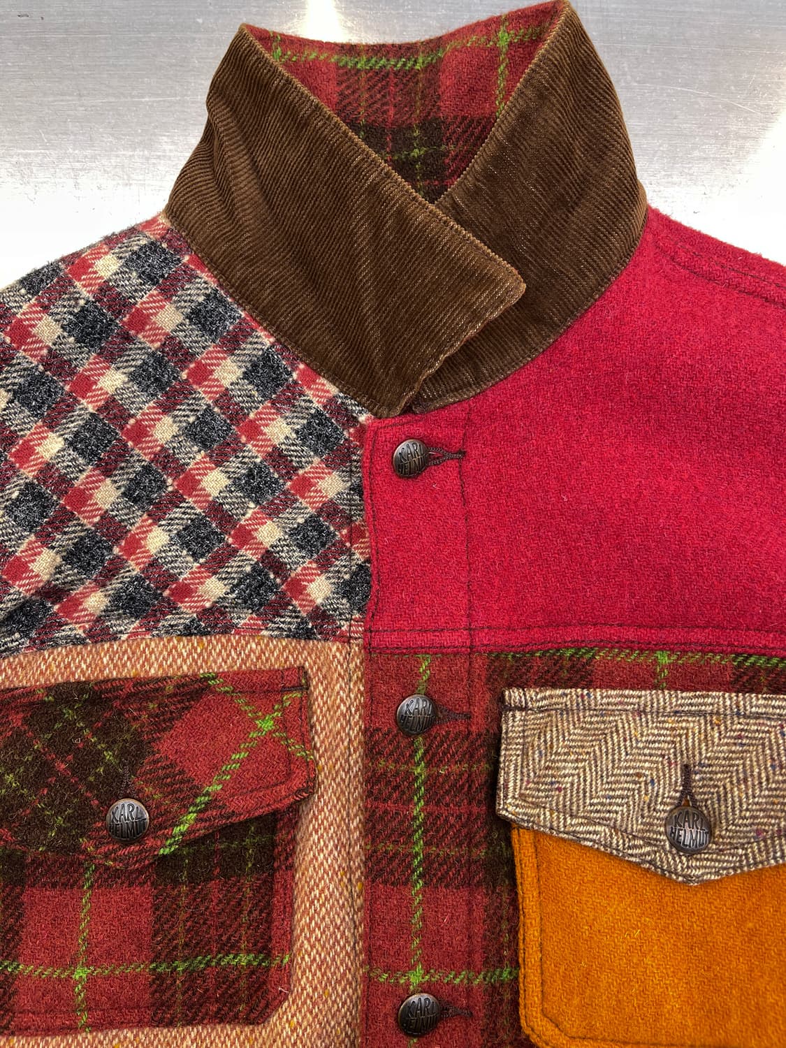 칼 헬무트 x 해리스 트위드 패치워크 울 트러커 자켓 상품이미지4