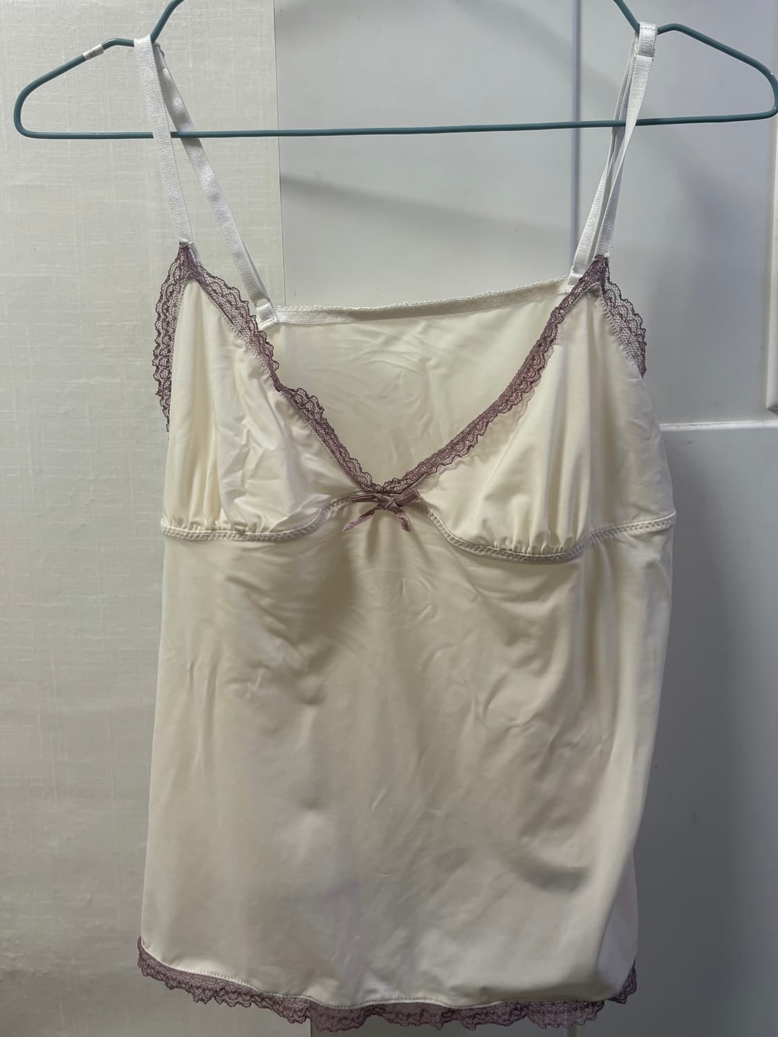 전남친 토스트깔) 보라+아이보리 빈티지 레이스 슬립 나시 상품이미지3