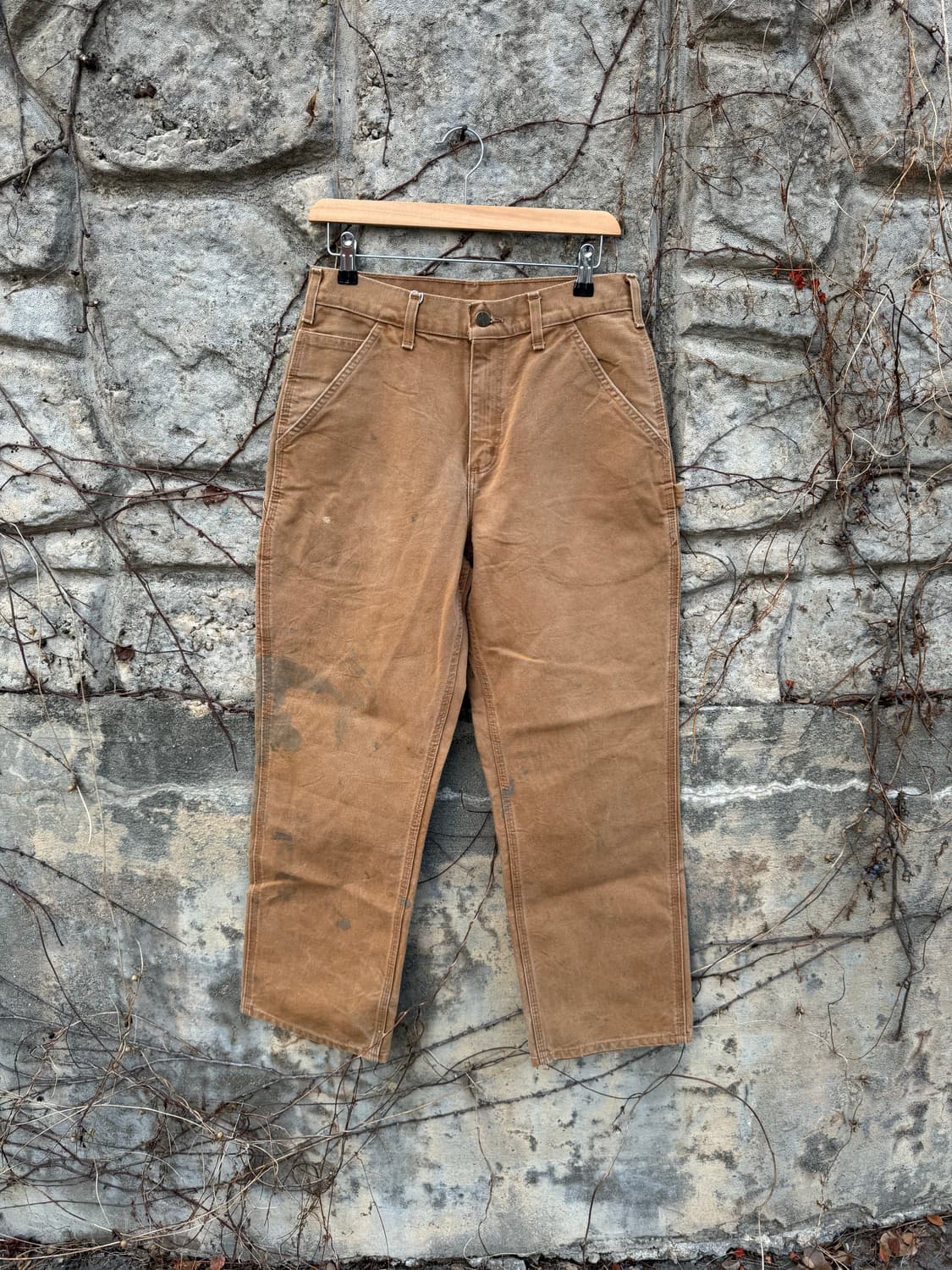 칼하트 빈티지 b11 brn 덕캔버스 카펜터 싱글니 워크 팬츠 30 상품이미지1