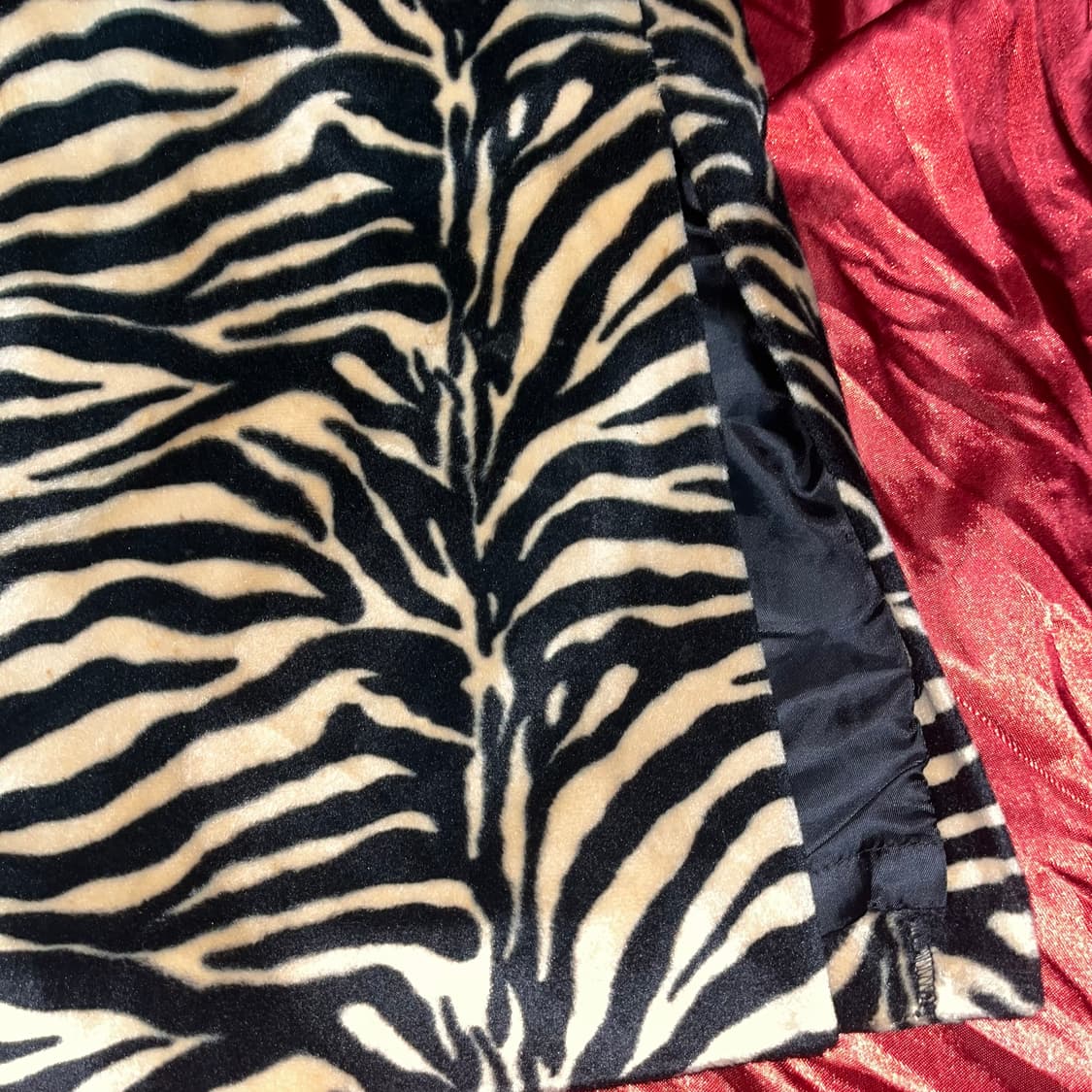 갸루 지브라 절개 미디 스커트 상품이미지2