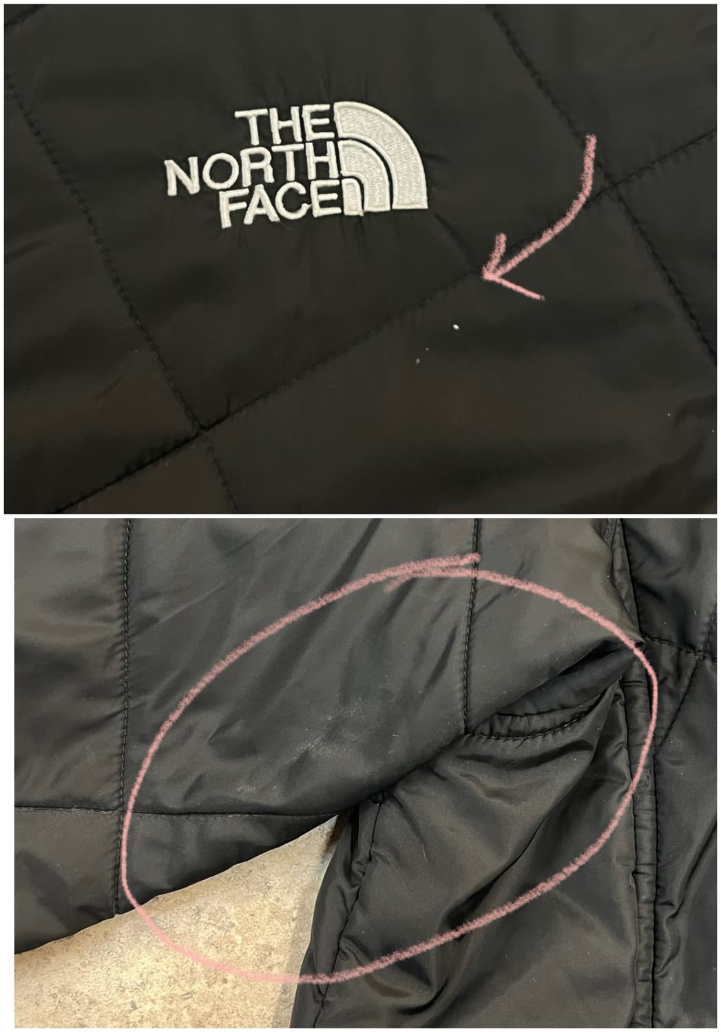 노스페이스 퀄팅 자켓 블랙 105(XL) #csz2767 상품이미지5