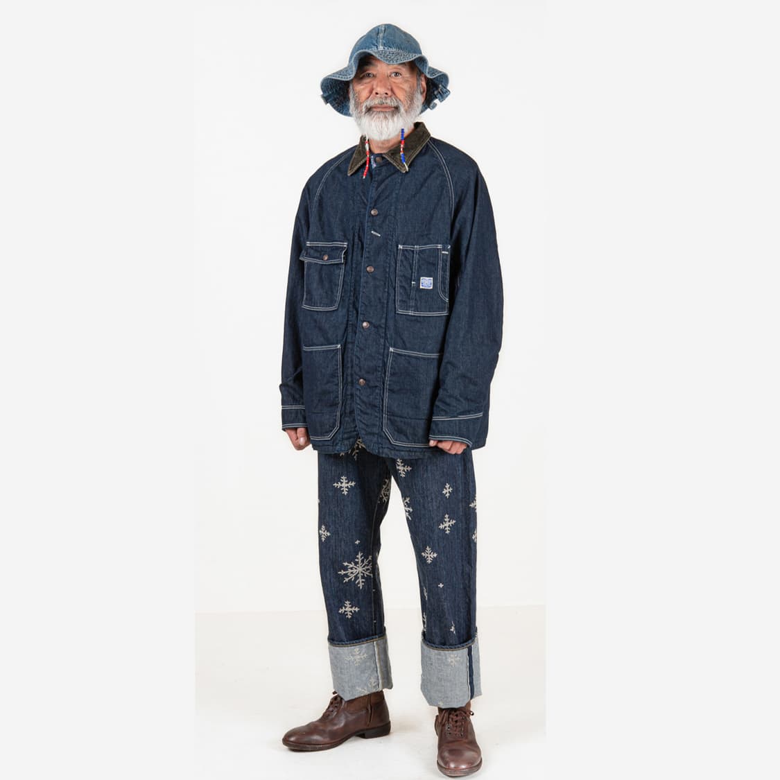 캐피탈 8온즈 데님 라이닝 캑터스 커버롤 인디고 4사이즈 상품이미지5