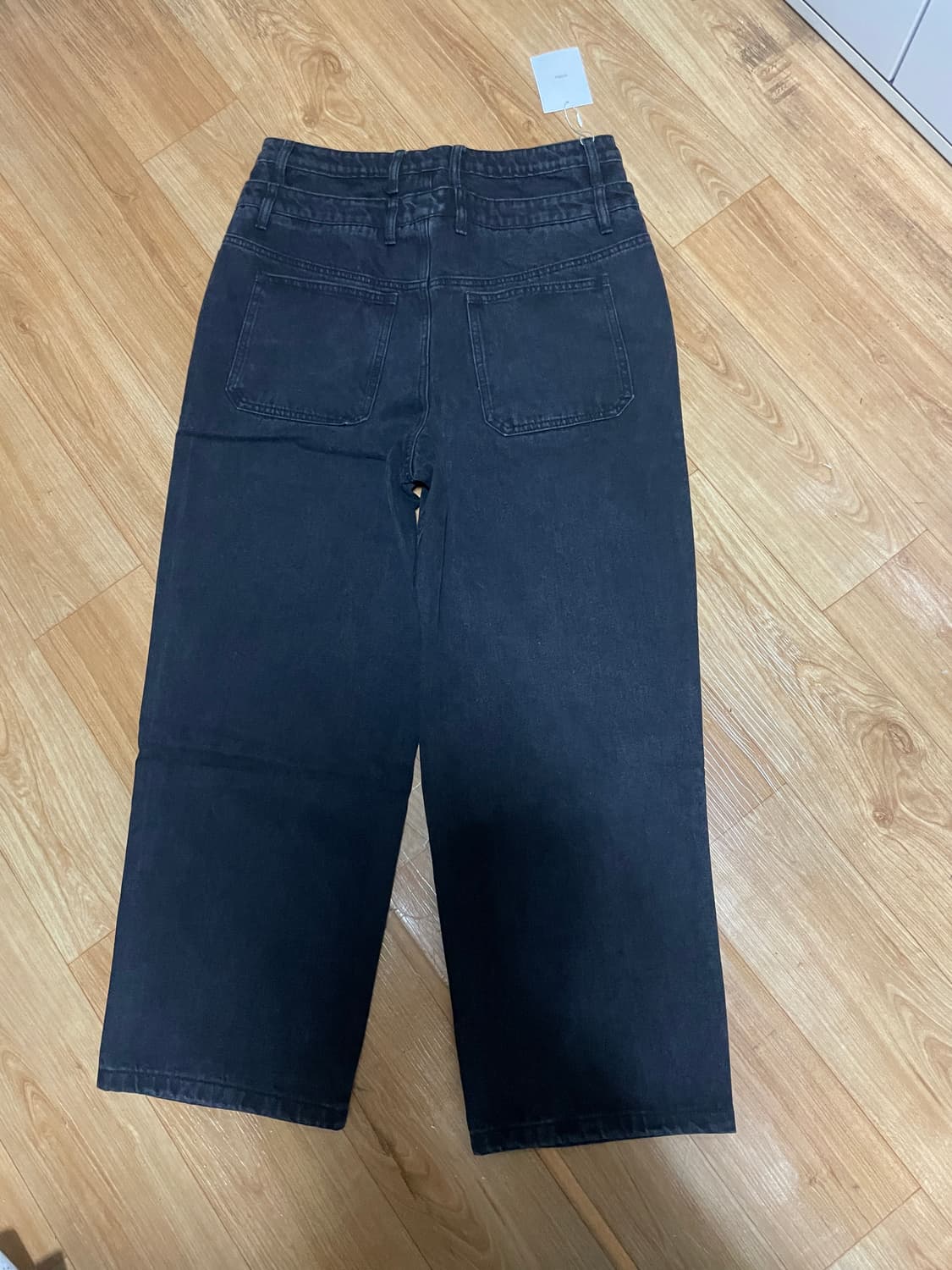 밀로아카이브 오버핏 더블 웨이스트 팬츠 [워시드 블랙] 상품이미지6