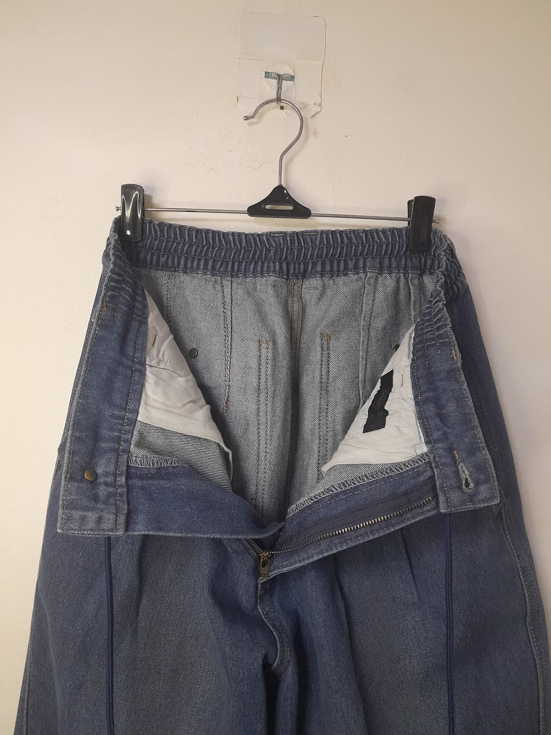 송지오옴므 밴딩스트링 와이드핏 청바지 76/30" 상품이미지7