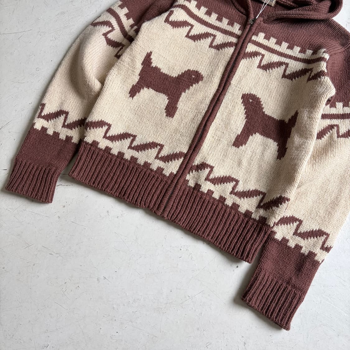 90s BF Goodrich 빈티지 코위찬 울 후드집업 M 상품이미지3