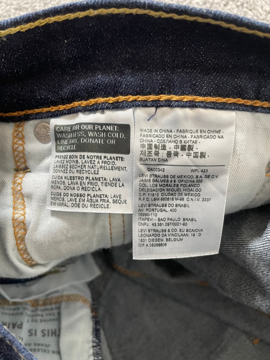 빈티지9. 리바이스 511 일자핏 진청 데님 청바지 팬츠  상품이미지3