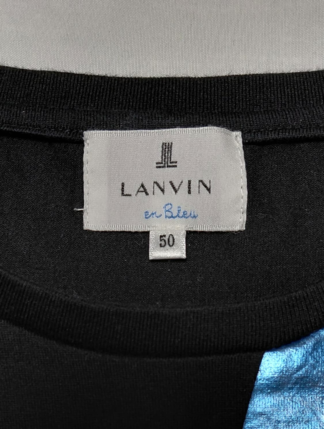 [L] LANVIN en Bleu 메탈릭 블루 로고 티셔츠 상품이미지4