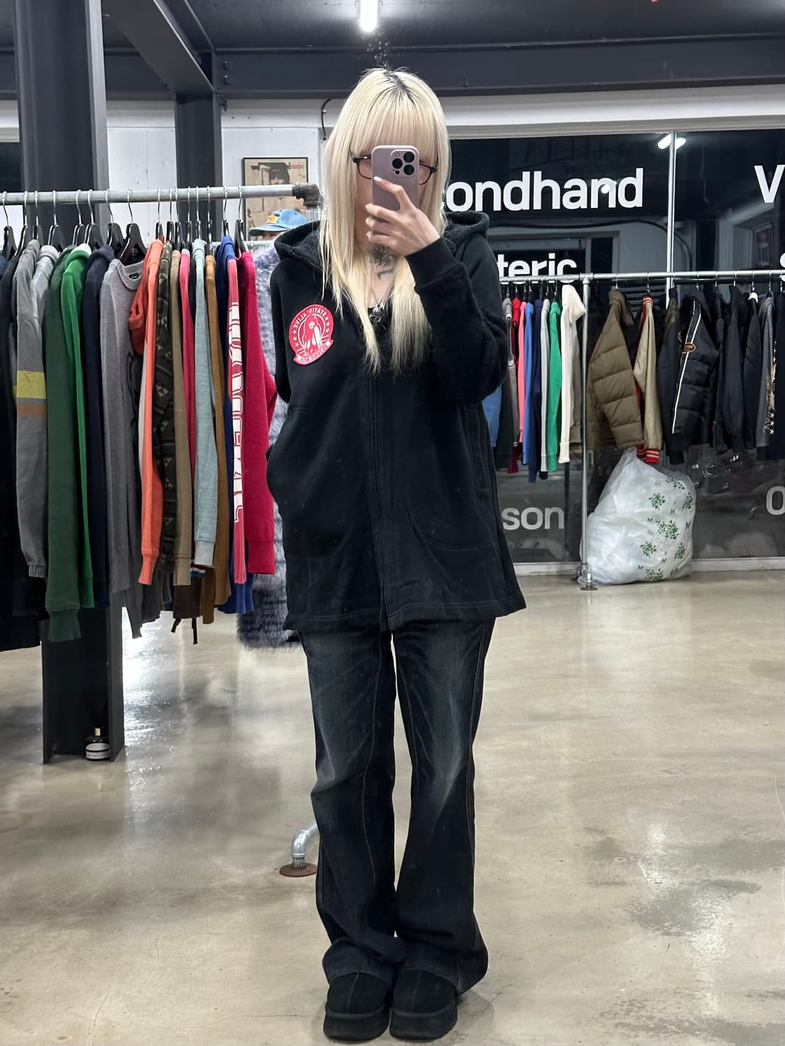 히스테릭 글래머 패치 후드 집업  상품이미지2