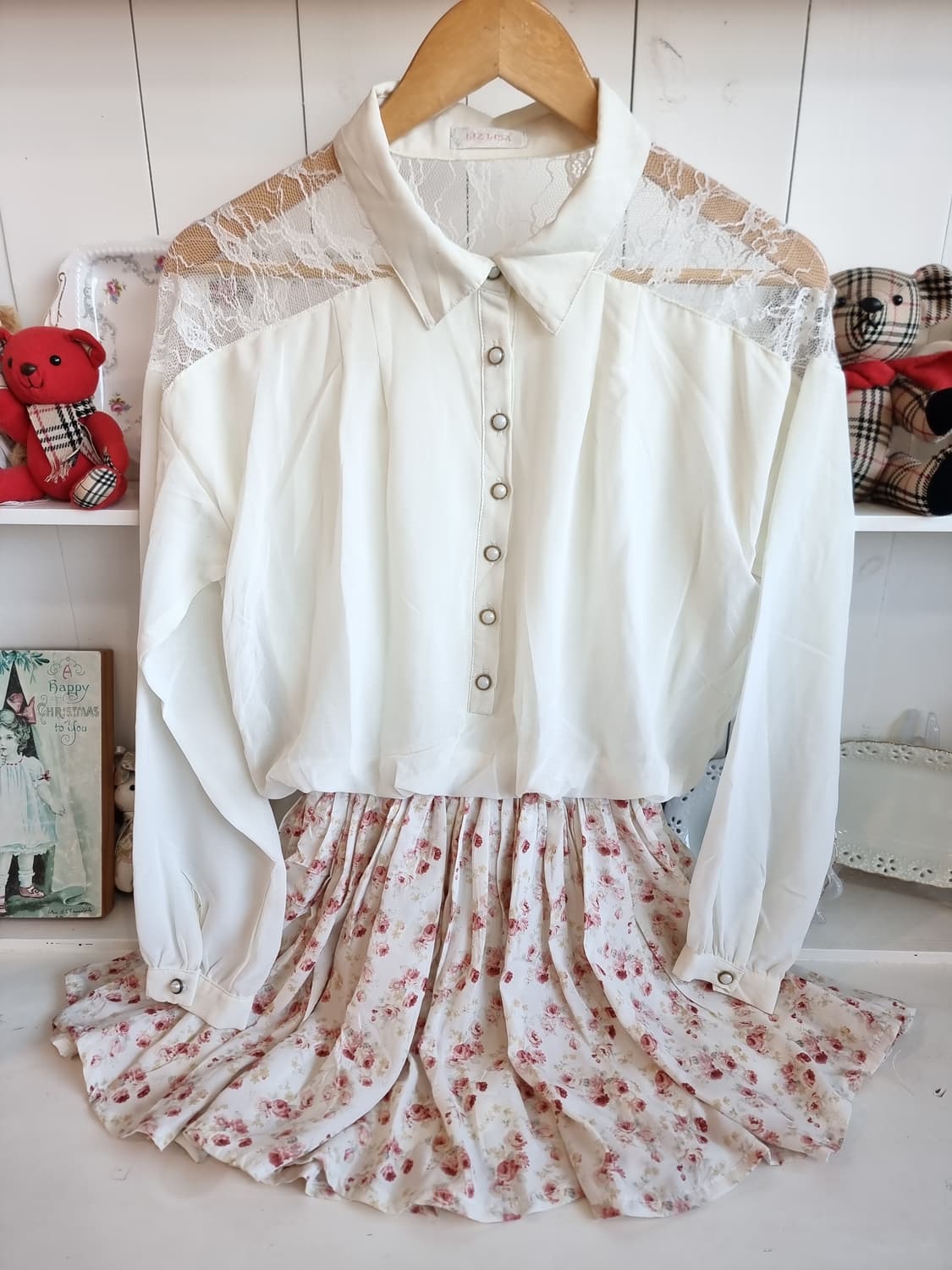 리즈리사 레이스 블라우스 플라워 원피스 상품이미지3