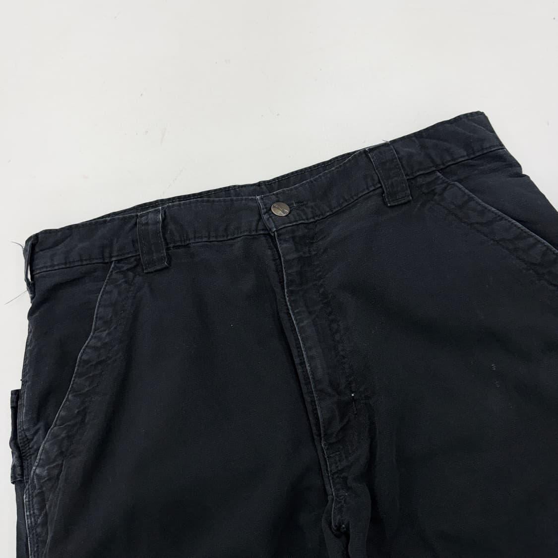 칼하트 OG 가죽패치 카펜터 와이드 워크팬츠 블랙 상품이미지4