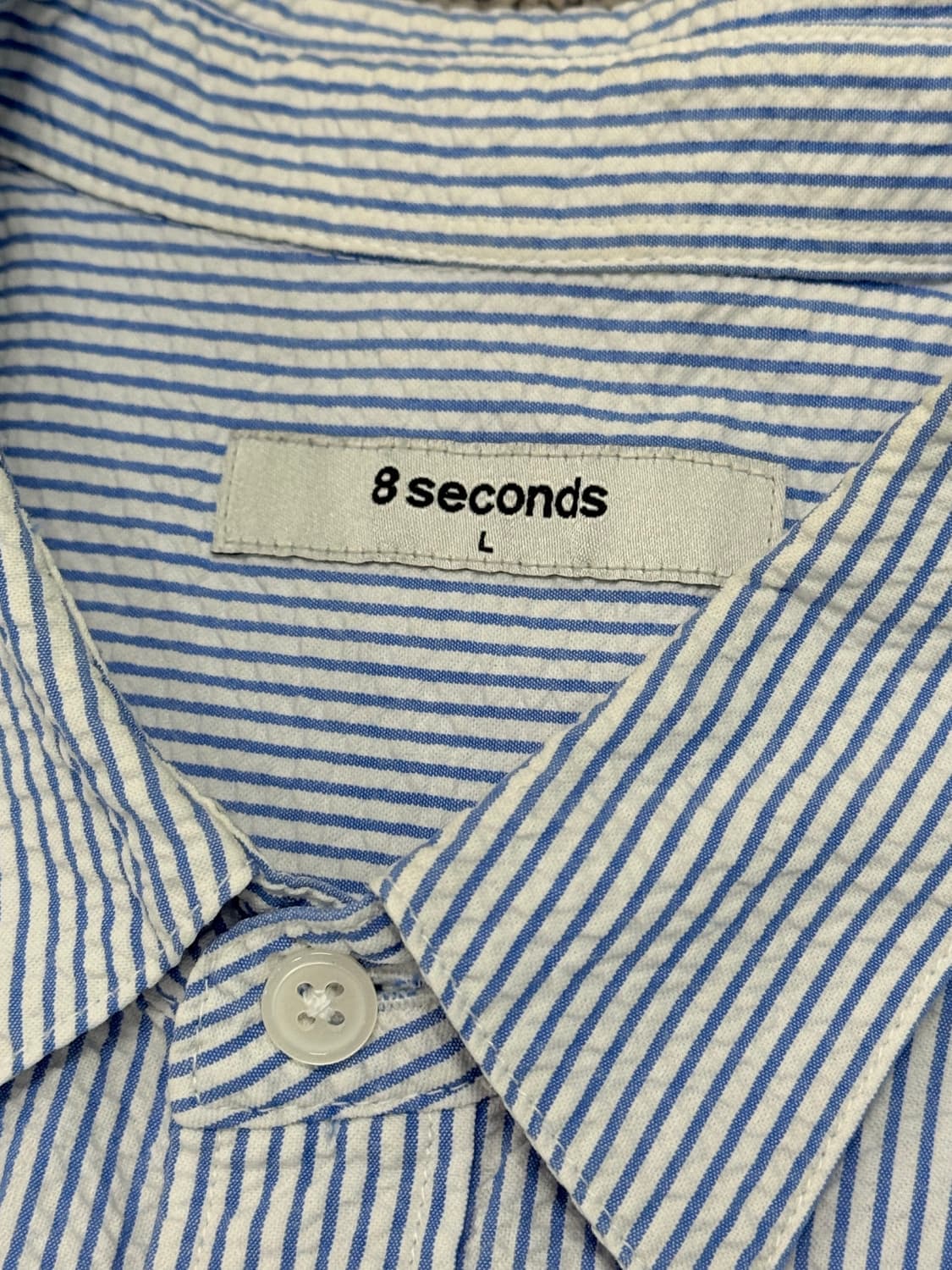 (L) 에잇세컨즈 서머 스트라이프 셔츠 상품이미지3