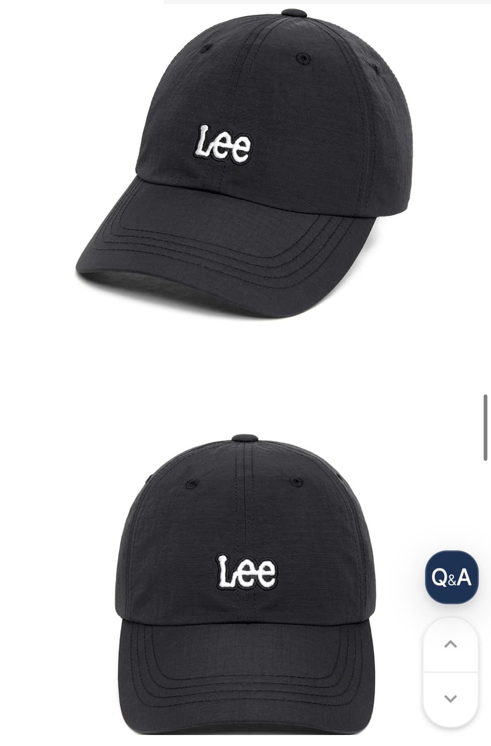 Lee 나일론 볼캡 블랙 상품이미지2