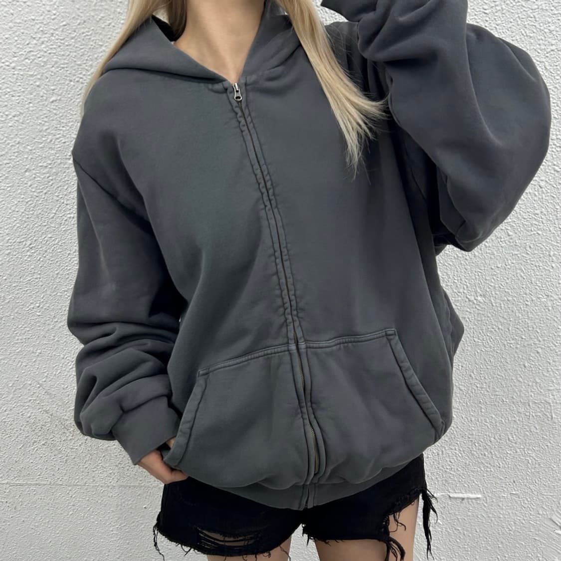 이지 차콜 후드집업 2XL 상품이미지1