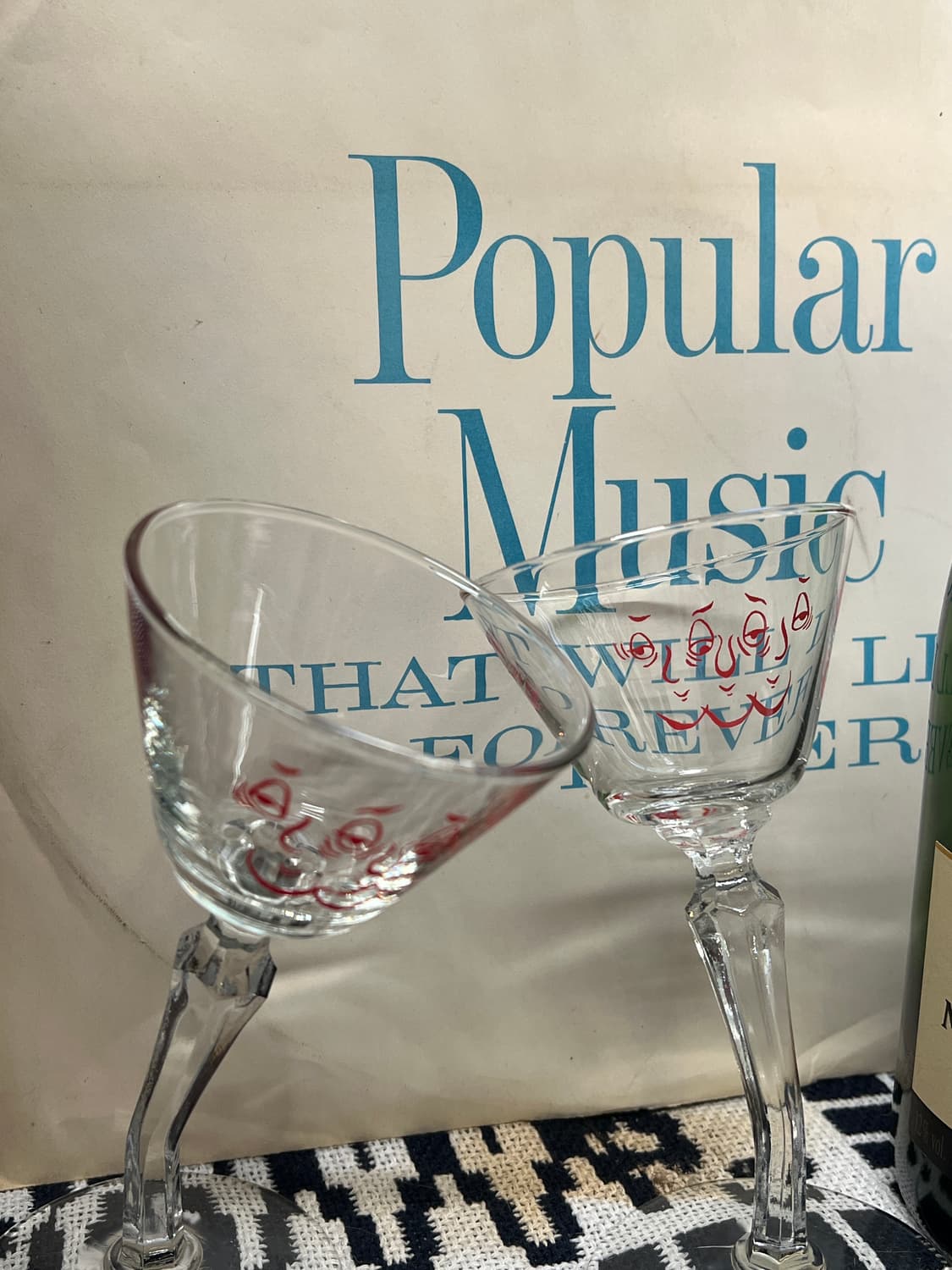 50sCrooked stem Tipsy Face Glass 상품이미지10