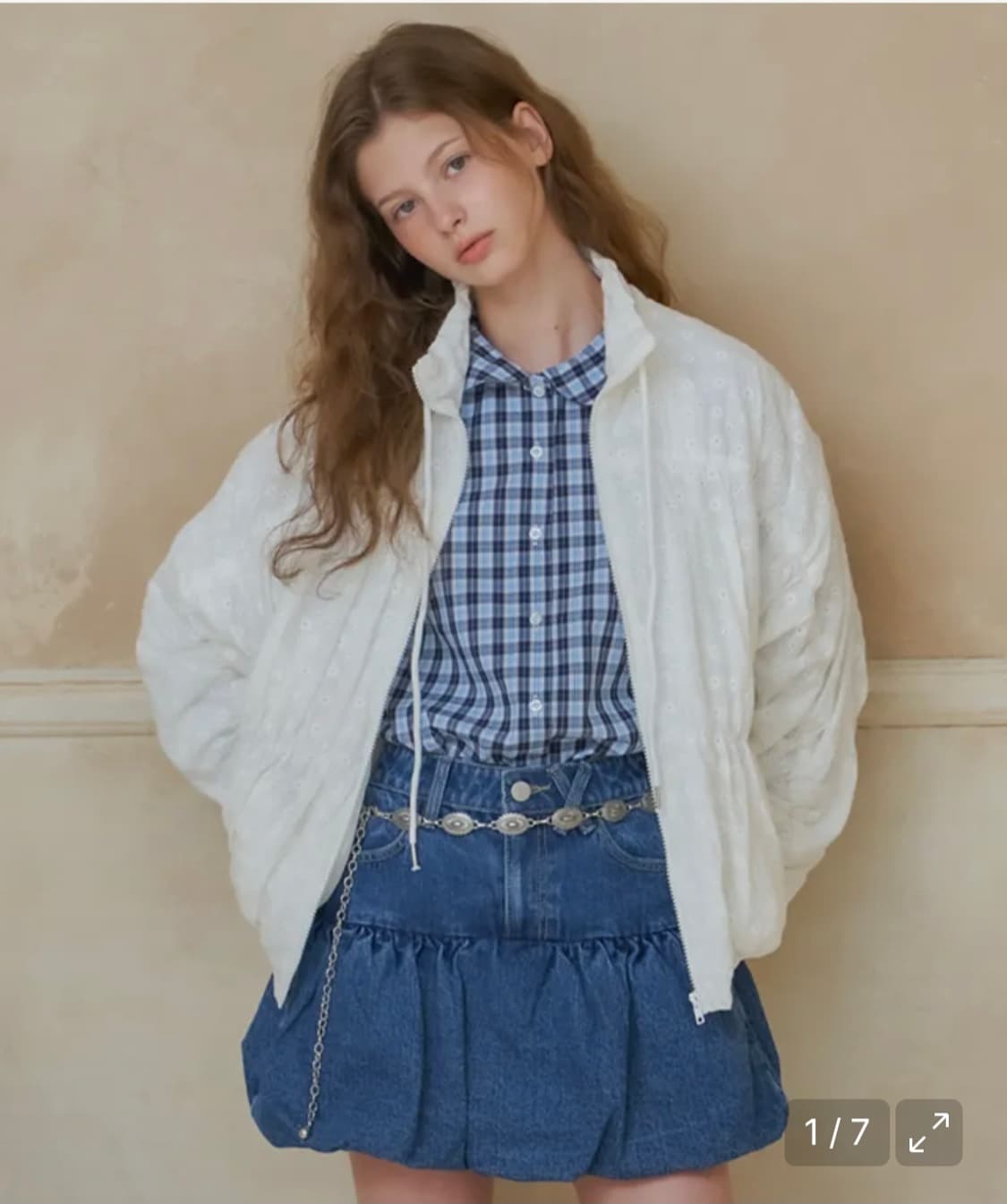 (새제품) 론론 ronron 스프링 윈드점퍼 레이스 자켓 상품이미지1