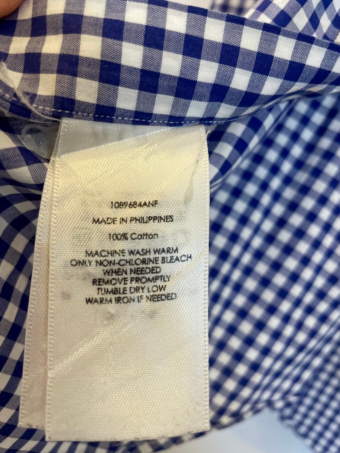 폴로랄프로렌 깅엄체크남방 폴로체크셔츠m (드라이완료) 면남방 면100% 상품이미지3
