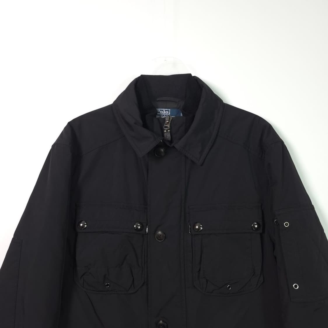 폴로 랄프로렌 블랙 퀼팅 필드 자켓 양가죽 디테일 L 상품이미지3