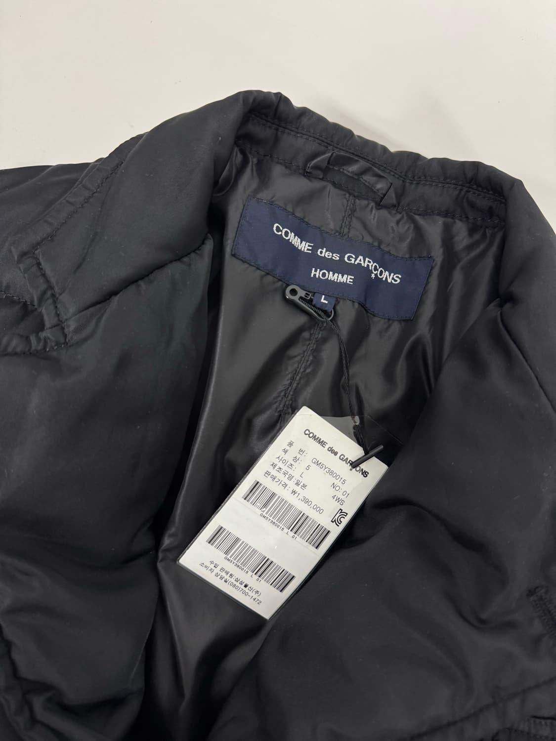 꼼데가르송 옴므 쓰리버튼 패딩 자켓 L 상품이미지3