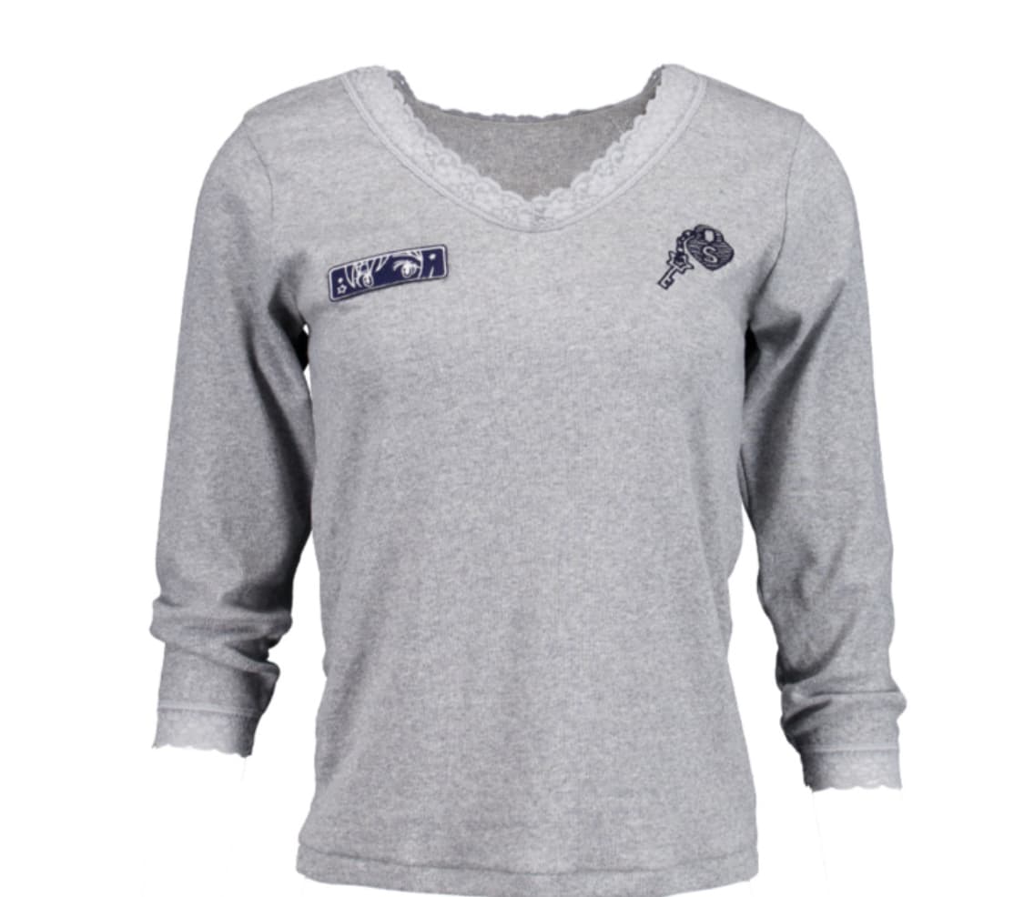 샬롬클럽  GOTTI LACE TOP GRAY  상품이미지1