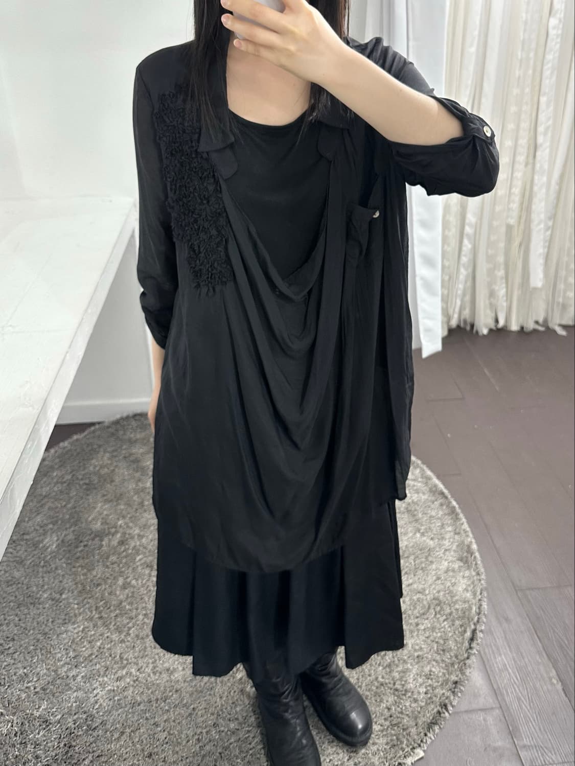 animalrush design layered blouse 상품이미지5