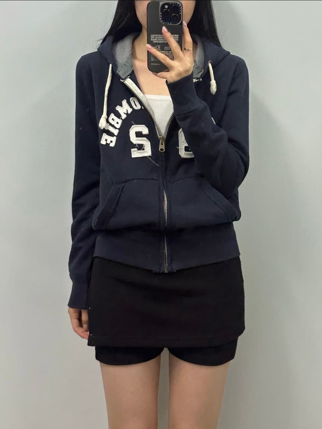 아베크롬비 y2k 네이비 후드집업 상품이미지3