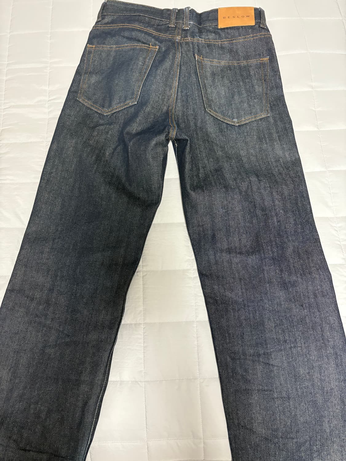 비슬로우 와이드 셀비지 데님 인디고 상품이미지2