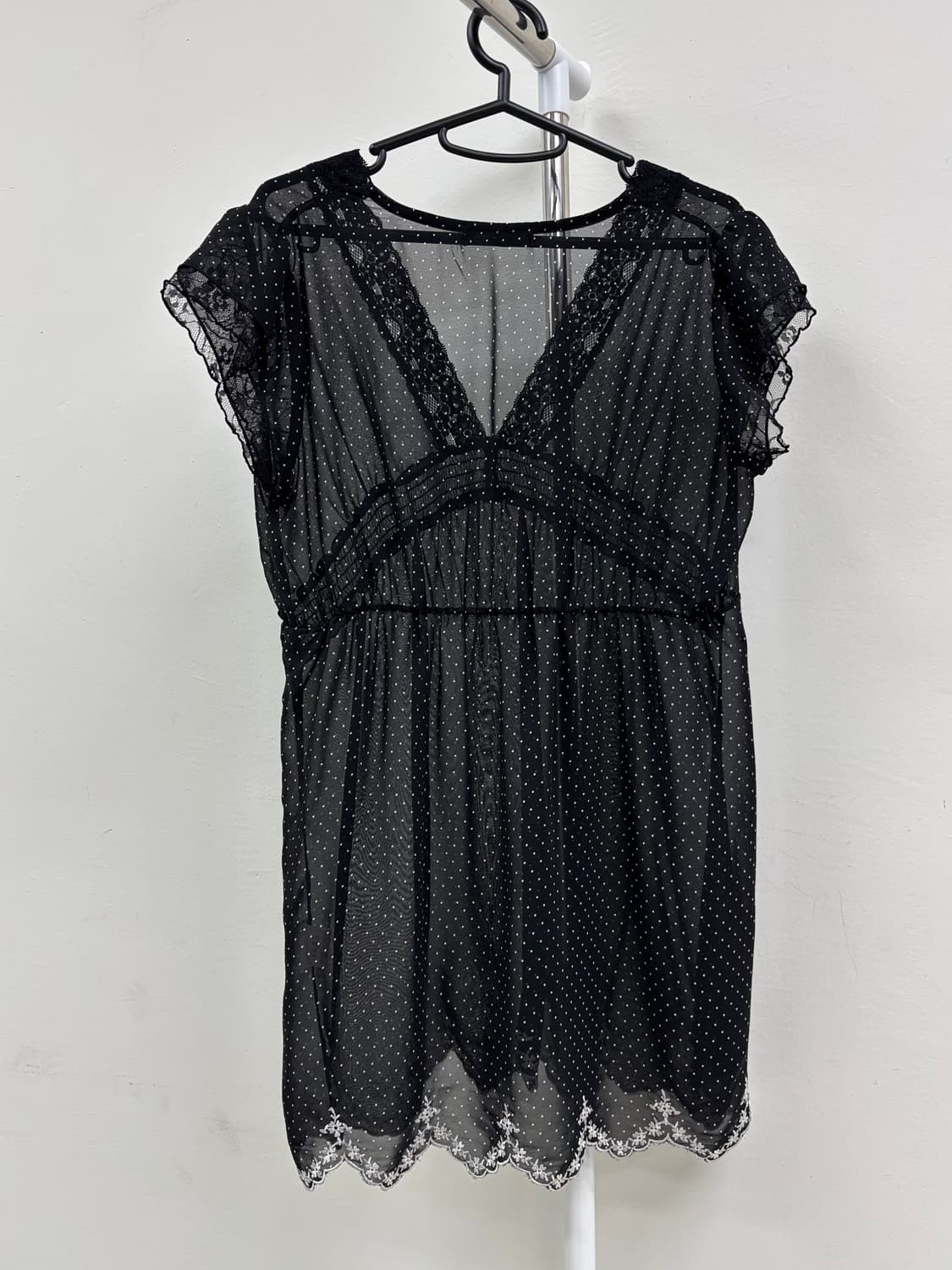 빈티지 도트 반팔 블라우스 상품이미지8