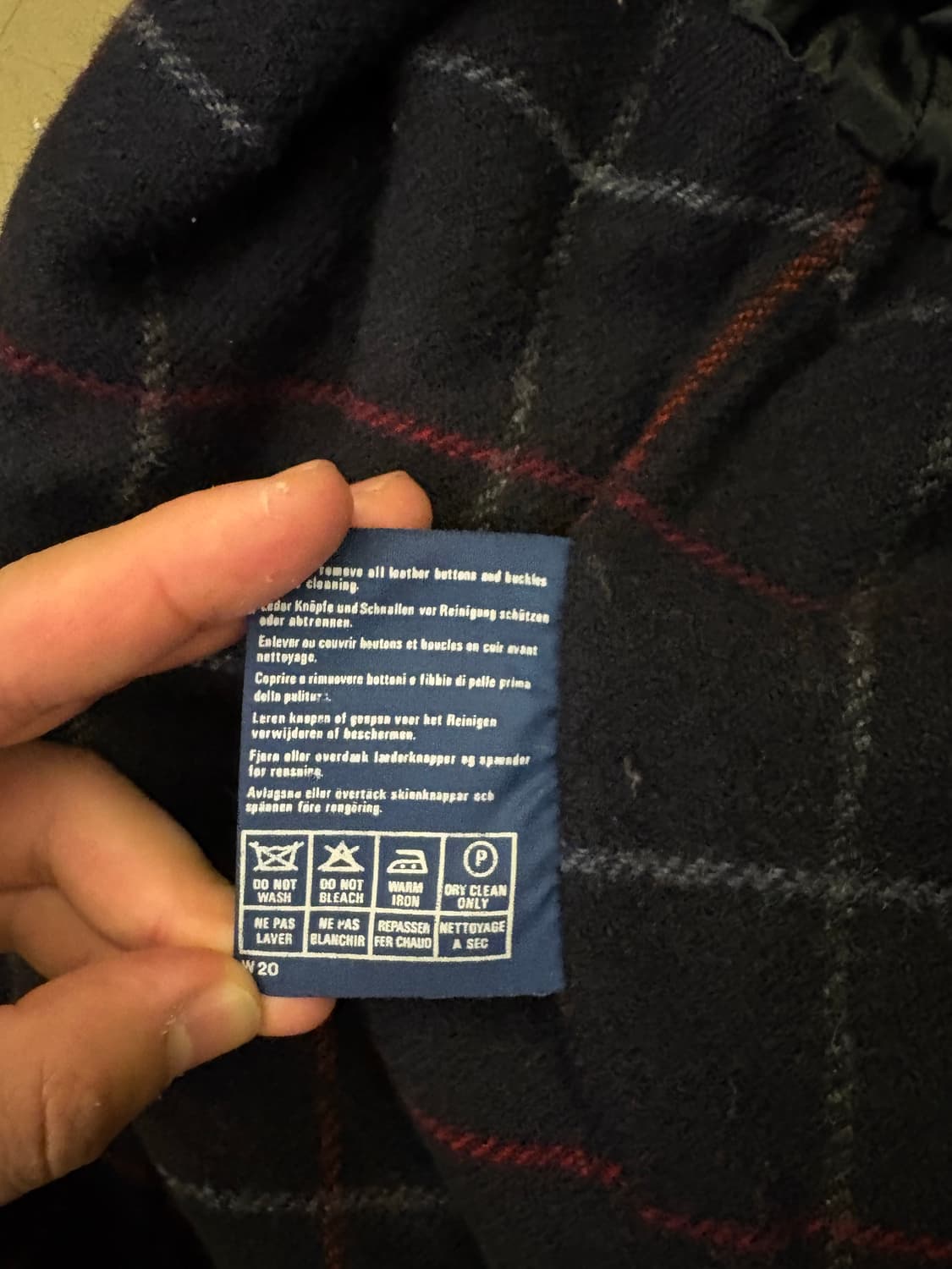 Burberry Navy Wool Harrington Jacket 상품이미지4