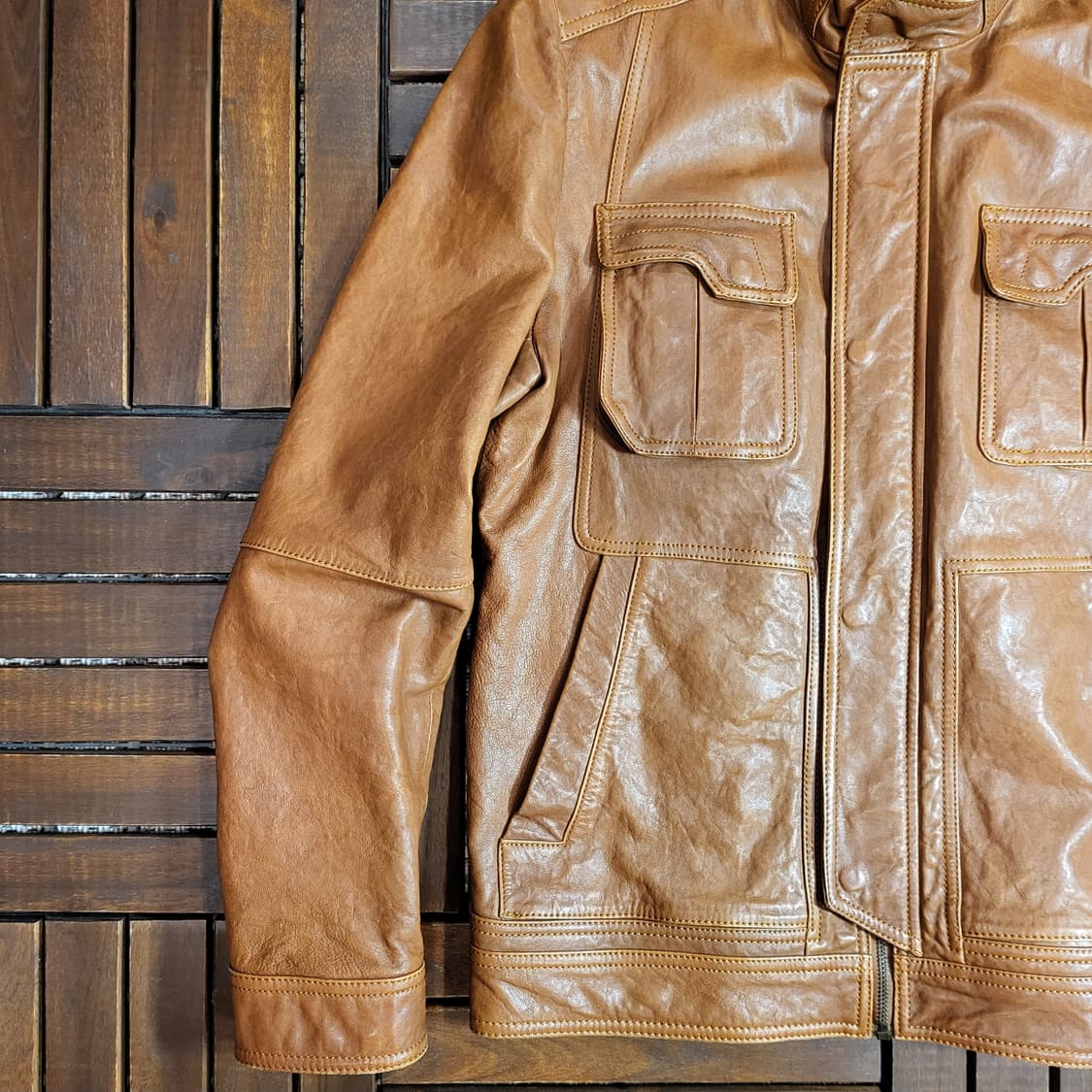 GGIO2 레더 바이커 자켓 (105) 상품이미지4