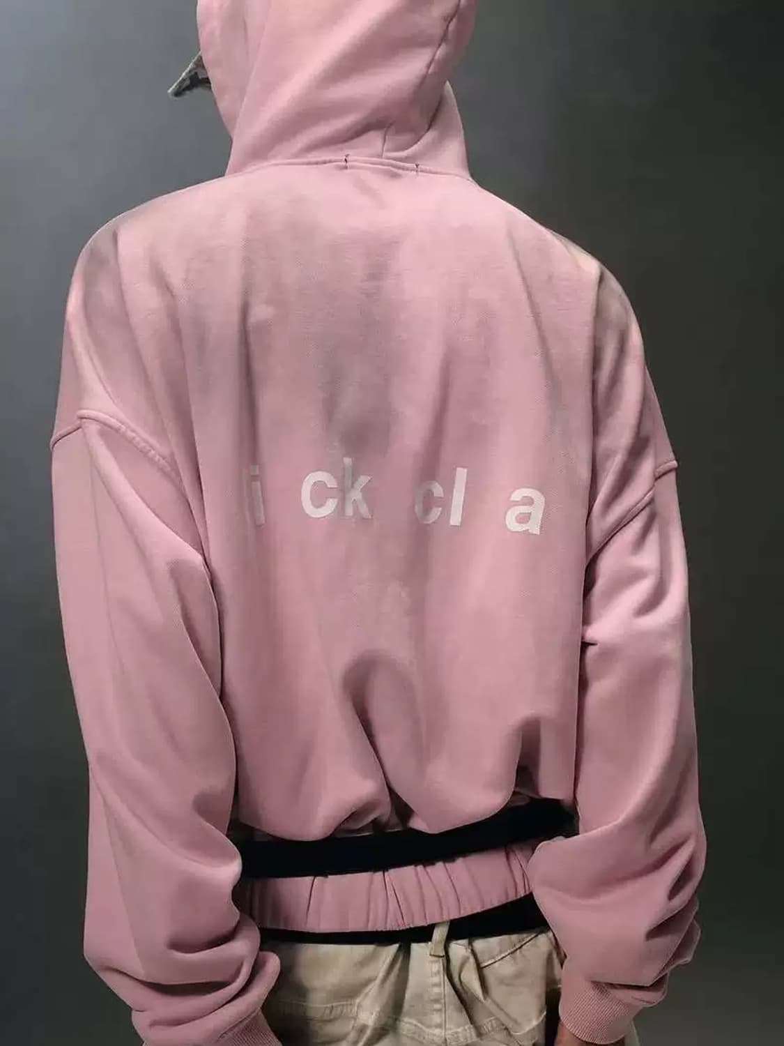 빈티지 워시 핑크 후드집업 상품이미지2