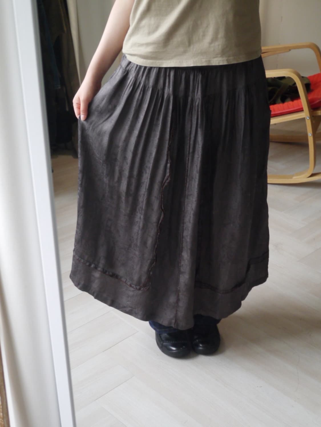 paisley jacquard satin skirt 상품이미지2