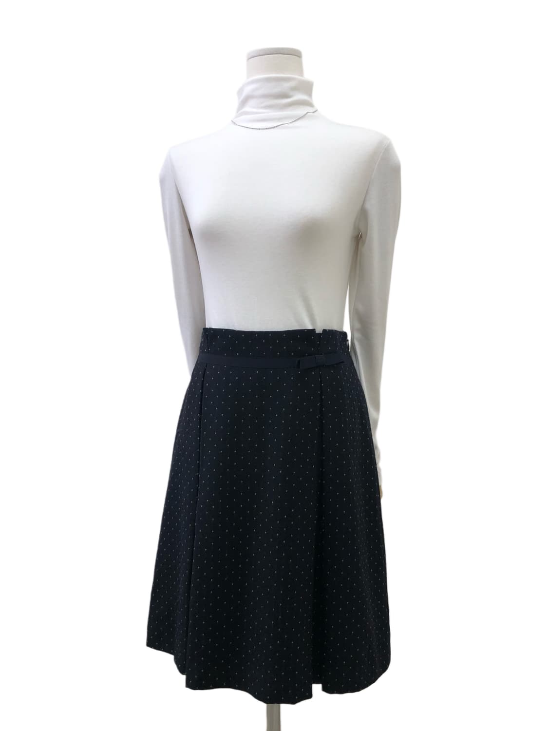 도트 울 미디 스커트 상품이미지5
