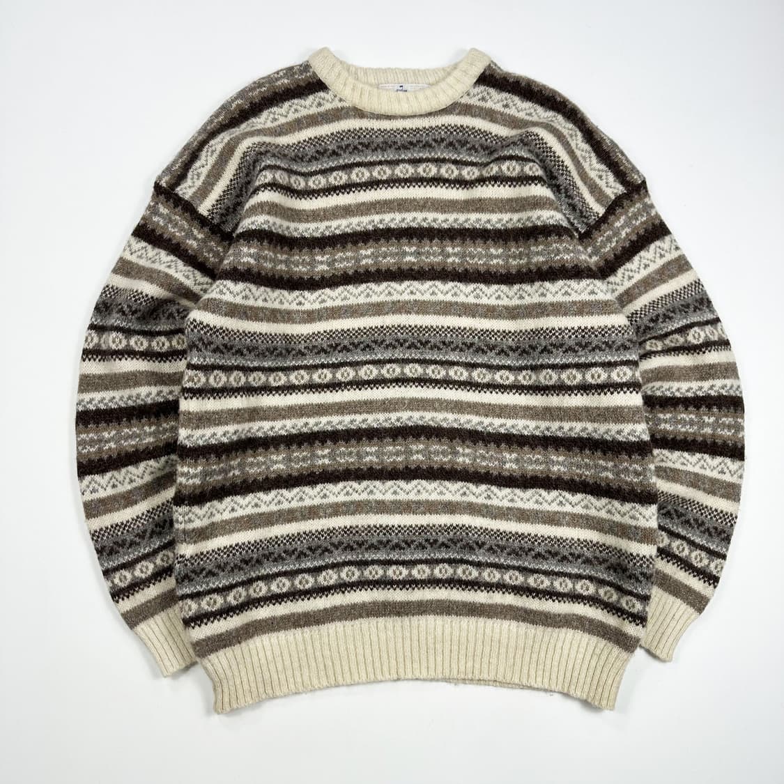 VTG 빈티지 재팬 노르딕 아이보리 울니트 (XXL) 상품이미지2