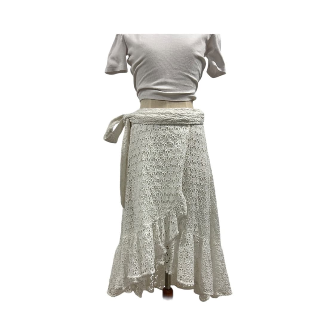 W-M) 폴로 랄프로렌 코튼 레이스 랩 스커트 화이트 BS-P-- 상품이미지2